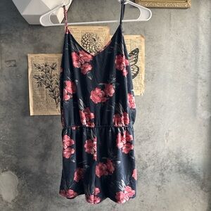 Aeropostale Dark Floral Romper